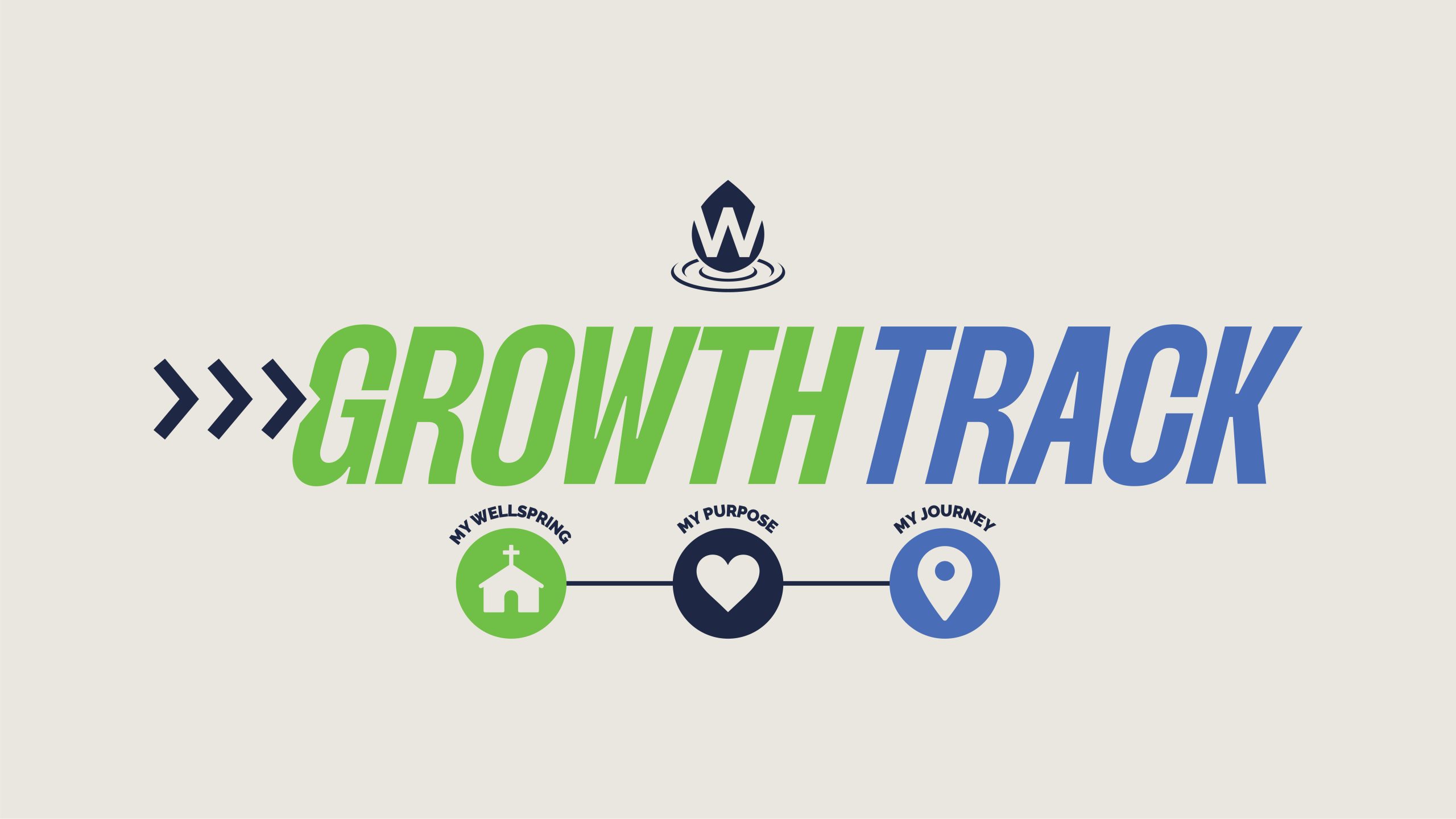Wellspring Growth Track logo: My Wellspring, My Purpose, My Journey